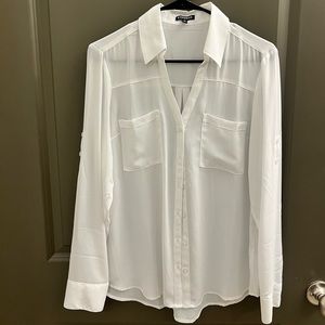 Express button down dress shirt with adjustable sleeves